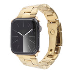 Three-Bead Stainless Steel Watch Band, For Apple Watch Series 7 41mm, For Apple Watch Series 7 45mm, For Apple Watch SE 40mm, For Apple Watch SE 44mm, For Apple Watch Series 6 40mm