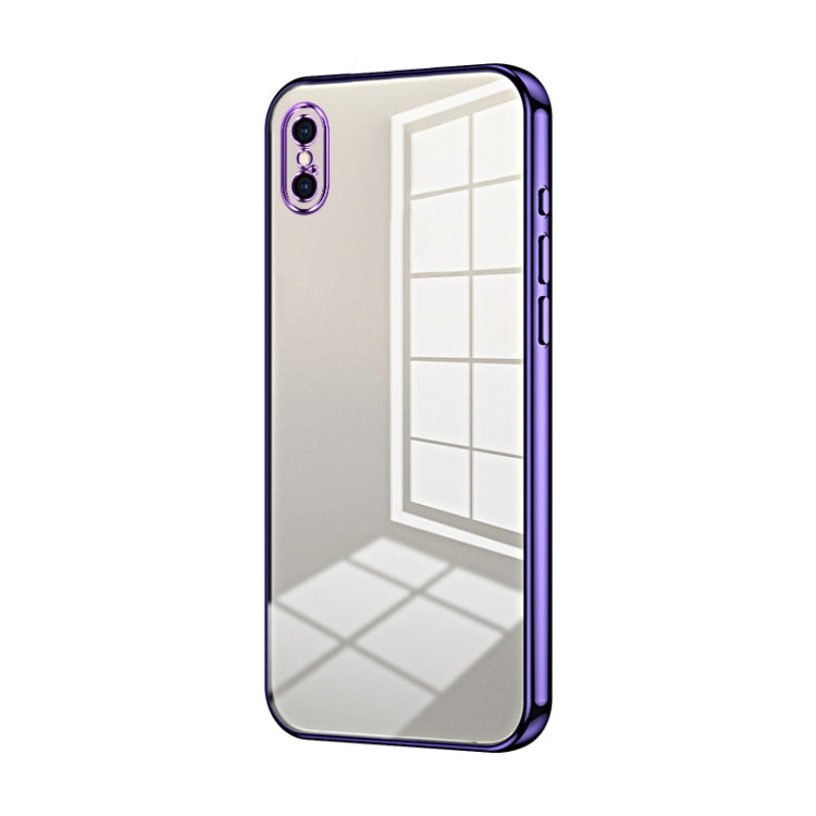 Transparent Plating Fine Hole Phone Case, For iPhone 11 Pro Max, For iPhone 11, For iPhone 11 Pro, For iPhone X / XS, For iPhone XR, For iPhone XS Max