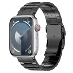Safety Buckle Trapezoid Titanium Steel Watch Band, For Apple Watch SE 40mm, For Apple Watch SE 44mm, For Apple Watch Series 6 40mm, For Apple Watch Series 6 44mm, For Apple Watch Series 5 44mm, For Apple Watch Series 5 40mm, For Apple Watch Series 4 44...