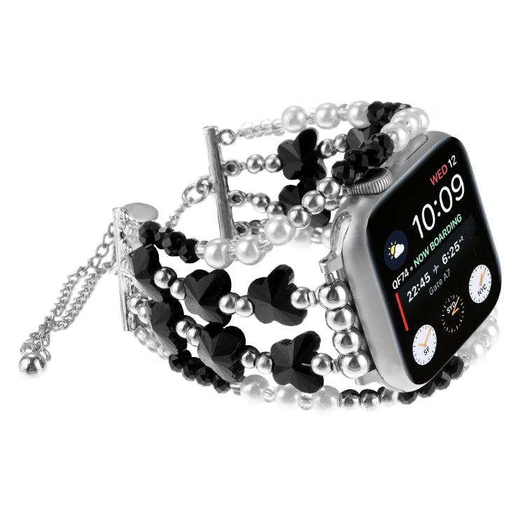 Butterfly Chain Bracelet Metal Watch Band, For Apple Watch SE 2023 44mm, For Apple Watch SE 2023 40mm, For Apple Watch Ultra 2 49mm, For Apple Watch Series 9 45mm, For Apple Watch Series 9 41mm, For Apple Watch Ultra 49mm, For Apple Watch Series 8 41mm...