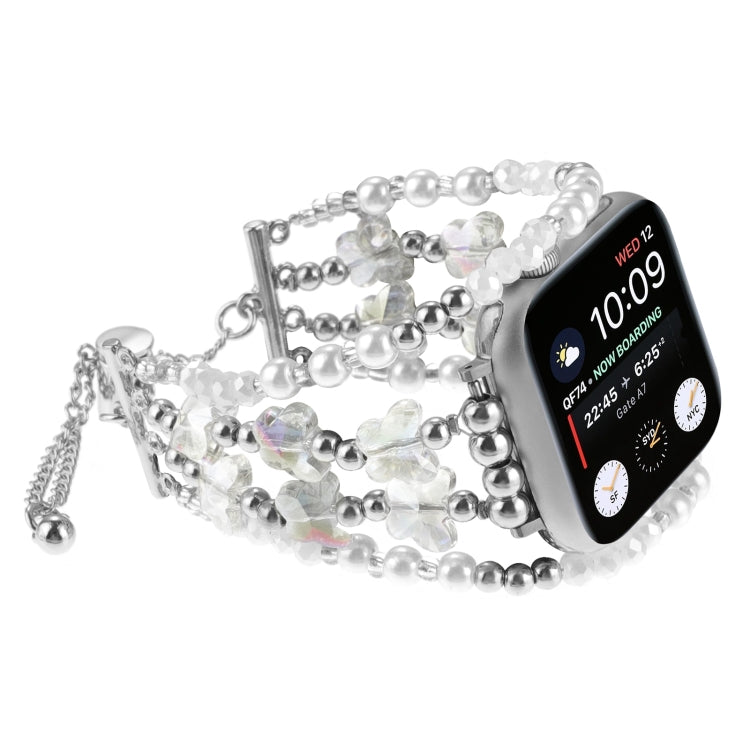 Butterfly Chain Bracelet Metal Watch Band, For Apple Watch SE 2022 44mm, For Apple Watch Series 7 41mm, For Apple Watch Series 7 45mm, For Apple Watch SE 40mm, For Apple Watch SE 44mm, For Apple Watch Series 6 40mm, For Apple Watch Series 6 44mm       ...