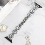 5-petaled Flower Zinc Alloy Chain Watch Band, For Apple Watch SE 40mm, For Apple Watch SE 44mm, For Apple Watch Series 6 40mm, For Apple Watch Series 6 44mm, For Apple Watch Series 5 44mm, For Apple Watch Series 5 40mm