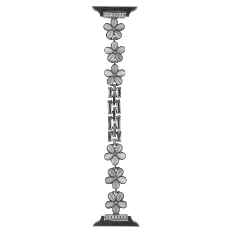 5-petaled Flower Zinc Alloy Chain Watch Band, For Apple Watch SE 40mm, For Apple Watch SE 44mm, For Apple Watch Series 6 40mm, For Apple Watch Series 6 44mm, For Apple Watch Series 5 44mm, For Apple Watch Series 5 40mm