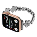 5-petaled Flower Zinc Alloy Chain Watch Band, For Apple Watch SE 40mm, For Apple Watch SE 44mm, For Apple Watch Series 6 40mm, For Apple Watch Series 6 44mm, For Apple Watch Series 5 44mm, For Apple Watch Series 5 40mm