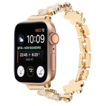 5-petaled Flower Zinc Alloy Chain Watch Band, For Apple Watch Series 4 44mm, For Apple Watch Series 4 40mm, For Apple Watch Series 3 38mm, For Apple Watch Series 3 42mm, For Apple Watch Series 2 42mm, For Apple Watch Series 2 38mm