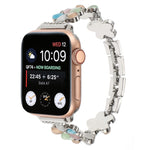 5-petaled Flower Zinc Alloy Chain Watch Band, For Apple Watch 42mm, For Apple Watch 38mm