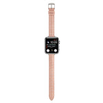 Slim Crocodile Leather Watch Band, For Apple Watch SE 2023 44mm, For Apple Watch SE 2023 40mm, For Apple Watch Ultra 2 49mm, For Apple Watch Series 9 45mm, For Apple Watch Series 9 41mm, For Apple Watch Ultra 49mm