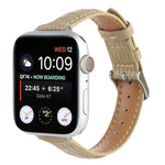 Slim Crocodile Leather Watch Band, For Apple Watch Series 4 44mm, For Apple Watch Series 4 40mm, For Apple Watch Series 3 38mm, For Apple Watch Series 3 42mm, For Apple Watch Series 2 42mm, For Apple Watch Series 2 38mm