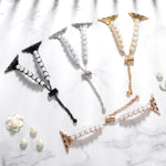 Pearl Bracelet Metal Watch Band, For Apple Watch SE 2023 44mm, For Apple Watch SE 2023 40mm, For Apple Watch Ultra 2 49mm, For Apple Watch Series 9 45mm, For Apple Watch Series 9 41mm, For Apple Watch Ultra 49mm, For Apple Watch Series 8 41mm          ...