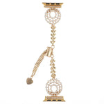 Pearl Round Zinc Alloy Chain Metal Watch Band, For Apple Watch 42mm, For Apple Watch 38mm