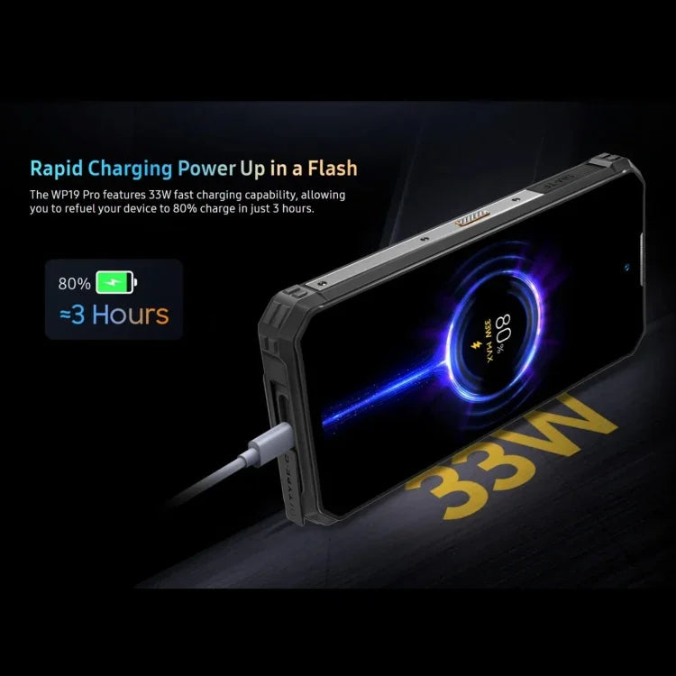 Oukitel WP19 Pro, 6.8 inch MediaTek Helio G99 Octa-core, NFC, Network: 4G, WP19 Pro 8GB+256GB