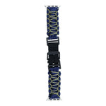 Dual-layer Braided Paracord Buckle Watch Band, For Apple Watch Series 4 44mm, For Apple Watch Series 4 40mm, For Apple Watch Series 3 38mm, For Apple Watch Series 3 42mm, For Apple Watch Series 2 42mm, For Apple Watch Series 2 38mm, For Apple Watch 42m...