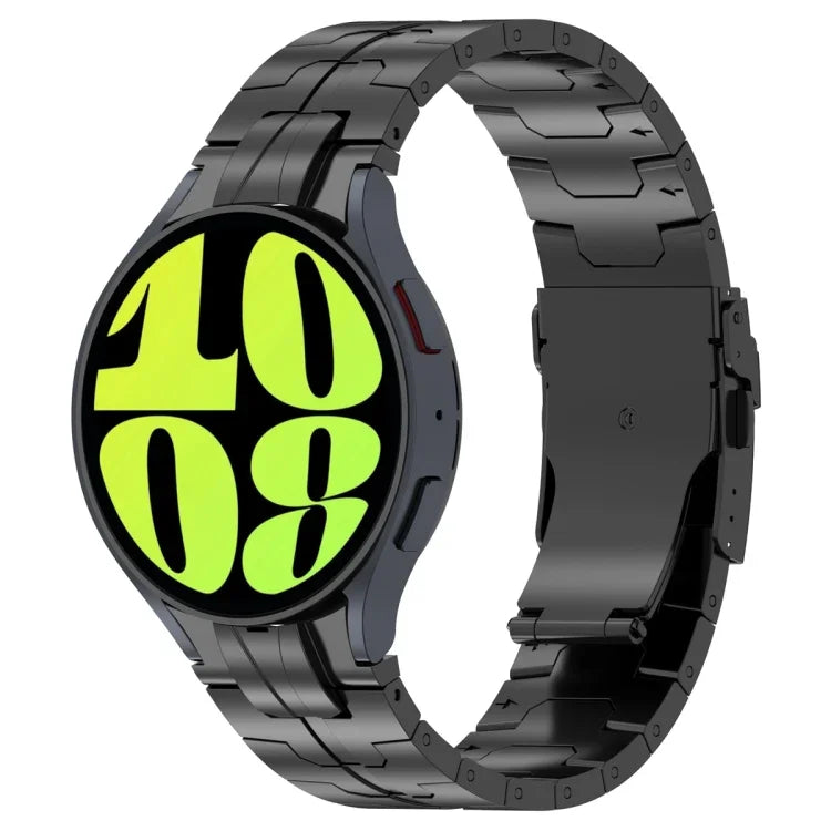 Button Style Stainless Steel Watch Band, For Samsung Galaxy Watch 6 / 6 Classic
