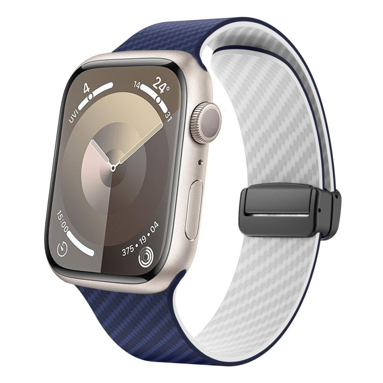Carbon Fiber Magnetic Black Buckle Watch Band, For Apple Watch SE 40mm, For Apple Watch SE 44mm, For Apple Watch Series 6 40mm