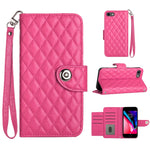 Rhombic Texture Flip Leather Phone Case with Lanyard, For iPhone 14 Pro Max, For iPhone SE 2022 / 2020 / 8 / 7, For iPhone 13 Pro Max, For iPhone 13 Pro, For iPhone 13, For iPhone 12 / 12 Pro, For iPhone 12 Pro Max, For iPhone 11 Pro Max