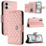 Rhombic Texture Flip Leather Phone Case with Lanyard, For iPhone 17 Pro Max, For iPhone 17 Pro, For iPhone 17, For iPhone Air, For iPhone SE 2024, For iPhone 16 Pro Max, For iPhone 16 Pro, For iPhone 16 Plus