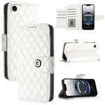 Rhombic Texture Flip Leather Phone Case with Lanyard, For iPhone 17 Pro Max, For iPhone 17 Pro, For iPhone 17, For iPhone Air, For iPhone SE 2024, For iPhone 16 Pro Max, For iPhone 16 Pro, For iPhone 16 Plus