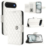 Rhombic Texture Flip Leather Phone Case with Lanyard, For iPhone 17 Pro Max, For iPhone 17 Pro, For iPhone 17, For iPhone Air, For iPhone SE 2024, For iPhone 16 Pro Max, For iPhone 16 Pro, For iPhone 16 Plus