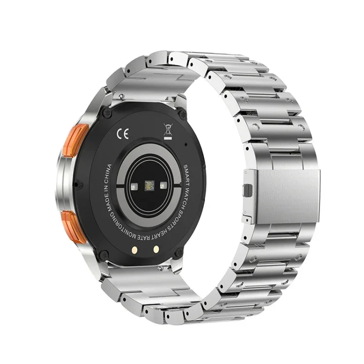 AK59 1.43 inch AMLOED Round Screen Steel Strap Smart Watch