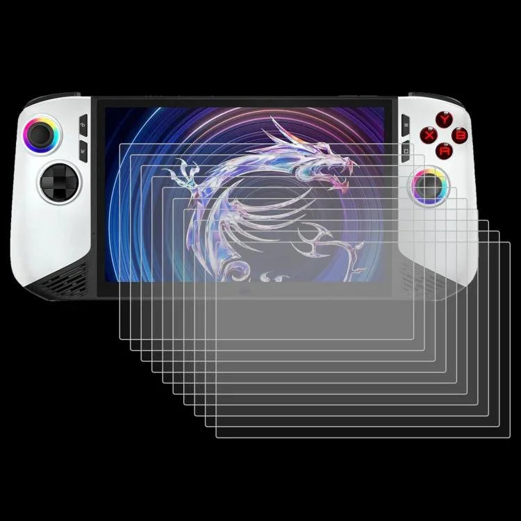 25pcs 9H 0.3mm Explosion-proof Tempered Glass Film, For MSI Claw 8 AI+, For MSI Claw 7 inch Game Console