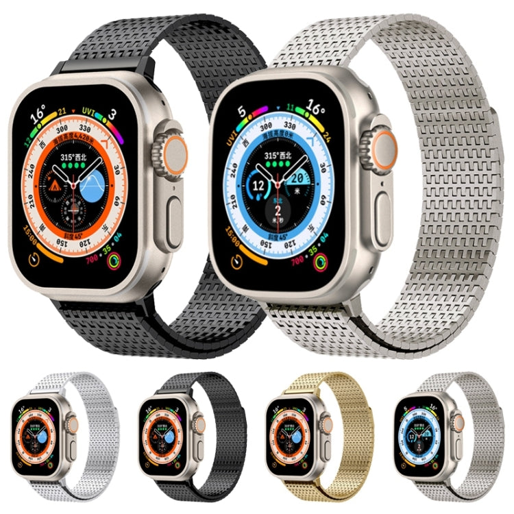 Milanese Loop Magnetic Clasp Stainless Steel Watch Band, For Apple Watch SE 2023 44mm, For Apple Watch SE 2023 40mm, For Apple Watch Ultra 2 49mm, For Apple Watch Series 9 45mm, For Apple Watch Series 9 41mm, For Apple Watch Ultra 49mm                 ...