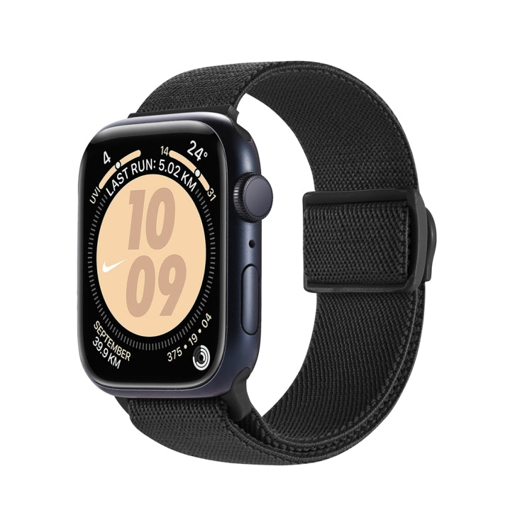 Carbon Fiber Texture Snap Buckle Nylon Watch Band, For Apple Watch SE 2023 40mm, For Apple Watch Ultra 2 49mm, For Apple Watch Series 9 45mm