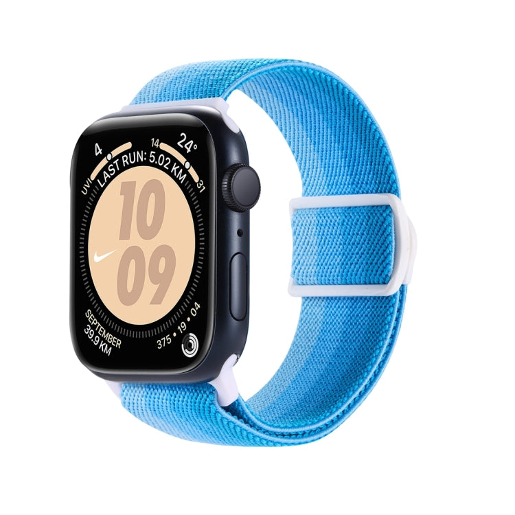 Carbon Fiber Texture Snap Buckle Nylon Watch Band, For Apple Watch SE 2023 40mm, For Apple Watch Ultra 2 49mm, For Apple Watch Series 9 45mm