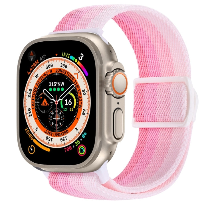 Carbon Fiber Texture Snap Buckle Nylon Watch Band, For Apple Watch SE 2023 40mm, For Apple Watch Ultra 2 49mm, For Apple Watch Series 9 45mm