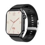 ET580 sports smart watch with ECG and Bluetooth, featuring a 2.04-inch AMOLED screen and sleek design
