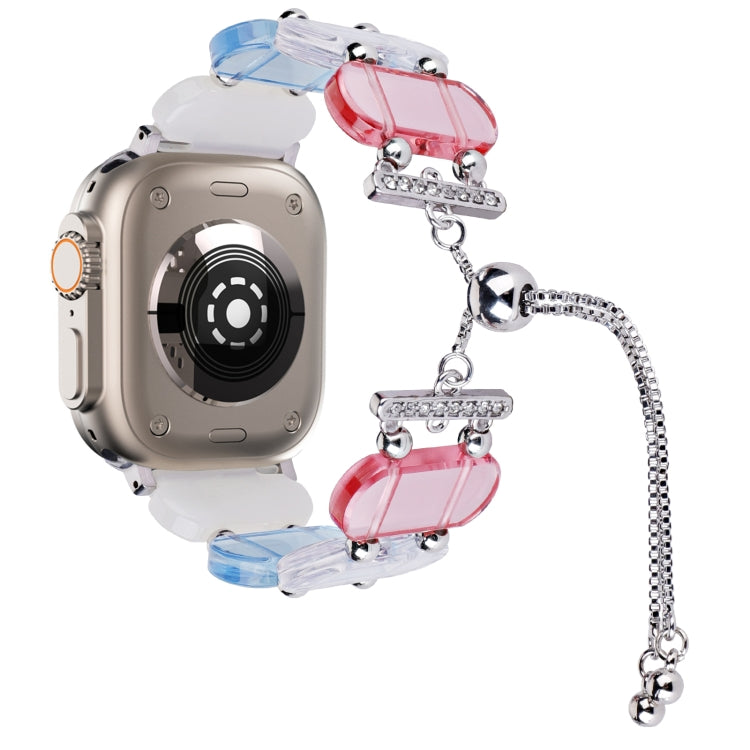 Resin Retractable Chain Watch Band, For Apple Watch Series 9 41mm, For Apple Watch Ultra 49mm