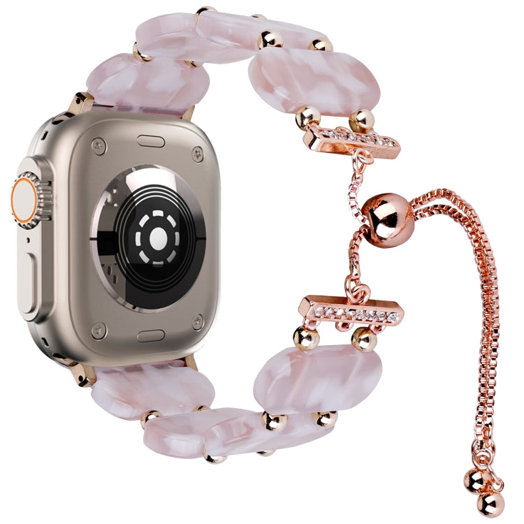 Resin Retractable Chain Watch Band, For Apple Watch Series 9 41mm, For Apple Watch Ultra 49mm