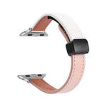 Slim Magnetic Buckle Genuine Leather Watch Band, For Apple Watch Series 9 41mm