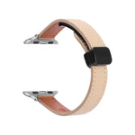Slim Magnetic Buckle Genuine Leather Watch Band, For Apple Watch Series 9 41mm
