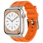 Stone Grain Liquid Silicone Watch Band, For Apple Watch SE 2023 44mm, For Apple Watch Ultra 2 49mm, For Apple Watch Series 9 45mm, For Apple Watch Ultra 49mm