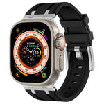 Stone Grain Liquid Silicone Watch Band, For Apple Watch SE 2023 44mm, For Apple Watch Ultra 2 49mm, For Apple Watch Series 9 45mm, For Apple Watch Ultra 49mm