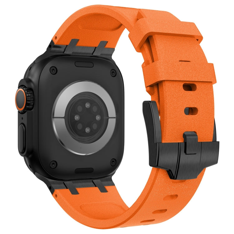 Stone Grain Liquid Silicone Watch Band, For Apple Watch Series 8 45mm, For Apple Watch SE 2022 44mm, For Apple Watch Series 7 45mm, For Apple Watch SE 44mm