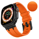 Stone Grain Liquid Silicone Watch Band, For Apple Watch Series 8 45mm, For Apple Watch SE 2022 44mm, For Apple Watch Series 7 45mm, For Apple Watch SE 44mm
