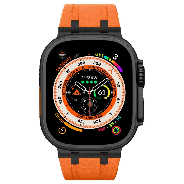 Stone Grain Liquid Silicone Watch Band, For Apple Watch Series 8 45mm, For Apple Watch SE 2022 44mm, For Apple Watch Series 7 45mm, For Apple Watch SE 44mm