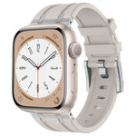 Stone Grain Liquid Silicone Watch Band, For Apple Watch Series 8 45mm, For Apple Watch SE 2022 44mm, For Apple Watch Series 7 45mm, For Apple Watch SE 44mm