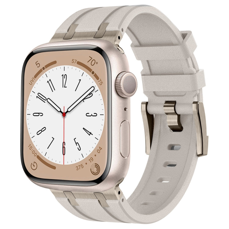 Stone Grain Liquid Silicone Watch Band, For Apple Watch Series 6 44mm, For Apple Watch Series 5 44mm, For Apple Watch Series 4 44mm, For Apple Watch Series 3 42mm