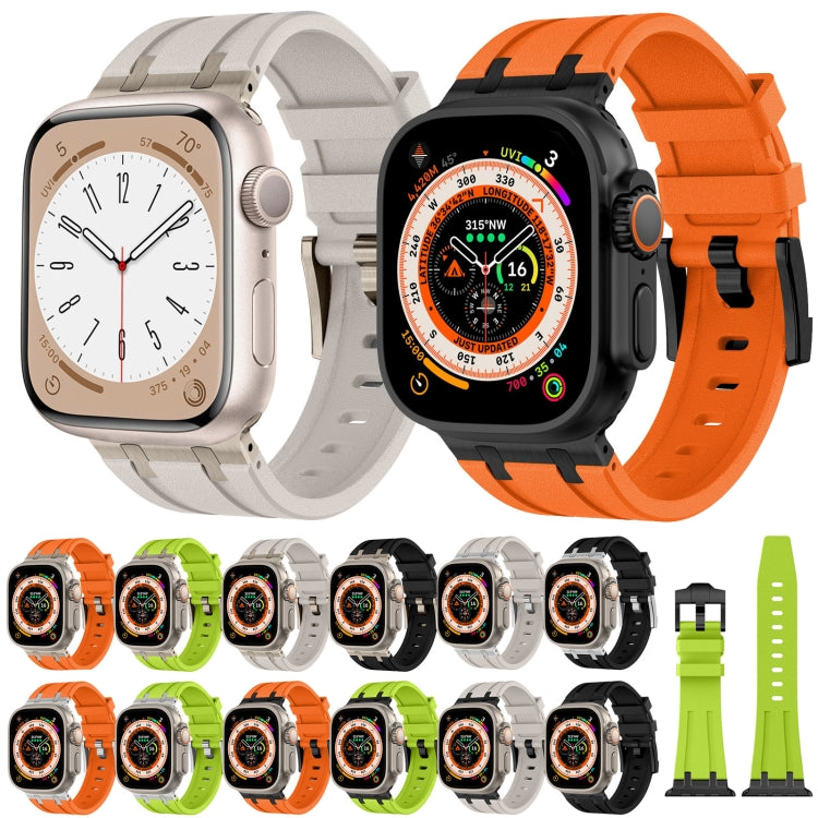Stone Grain Liquid Silicone Watch Band, For Apple Watch Series 8 45mm, For Apple Watch SE 2022 44mm, For Apple Watch Series 7 45mm, For Apple Watch SE 44mm