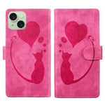 Pen Heart Cat Embossed Leather Phone Case, For iPhone 17 Pro Max, For iPhone 17 Pro, For iPhone 17, For iPhone Air, For iPhone 15 Pro Max, For iPhone 15 Pro, For iPhone 15 Plus, For iPhone 15