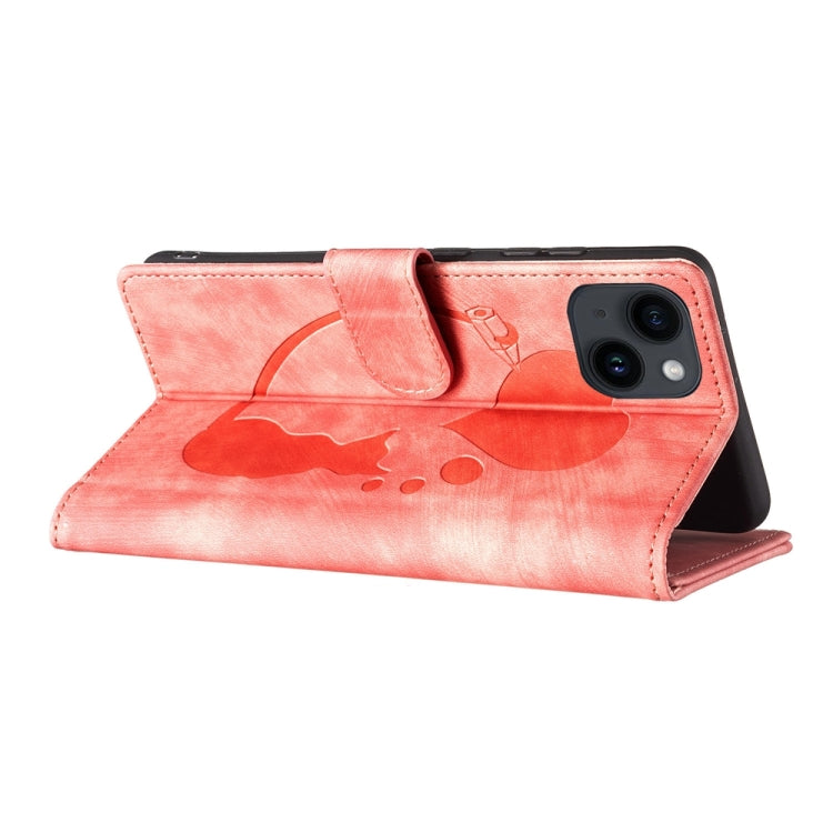Pen Heart Cat Embossed Leather Phone Case, For iPhone 13 mini, For iPhone 12, For iPhone 12 Pro Max, For iPhone 12 Pro, For iPhone 12 mini, For iPhone 11 Pro Max, For iPhone 11, For iPhone 11 Pro
