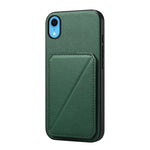 D04 Calf Texture Dual Card Slot Holder Phone Case, For iPhone 11, For iPhone 11 Pro, For iPhone X / XS, For iPhone XR, For iPhone XS Max, For iPhone 7 Plus / 8 Plus
