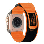 Nylon Hook And Loop Fastener Watch Band, For Apple Watch Series 10 46mm, For Apple Watch Series 10 42mm, For Apple Watch SE 2023 44mm, For Apple Watch SE 2023 40mm, For Apple Watch Ultra 2 49mm, For Apple Watch Series 9 45mm, For Apple Watch Series 9 4...