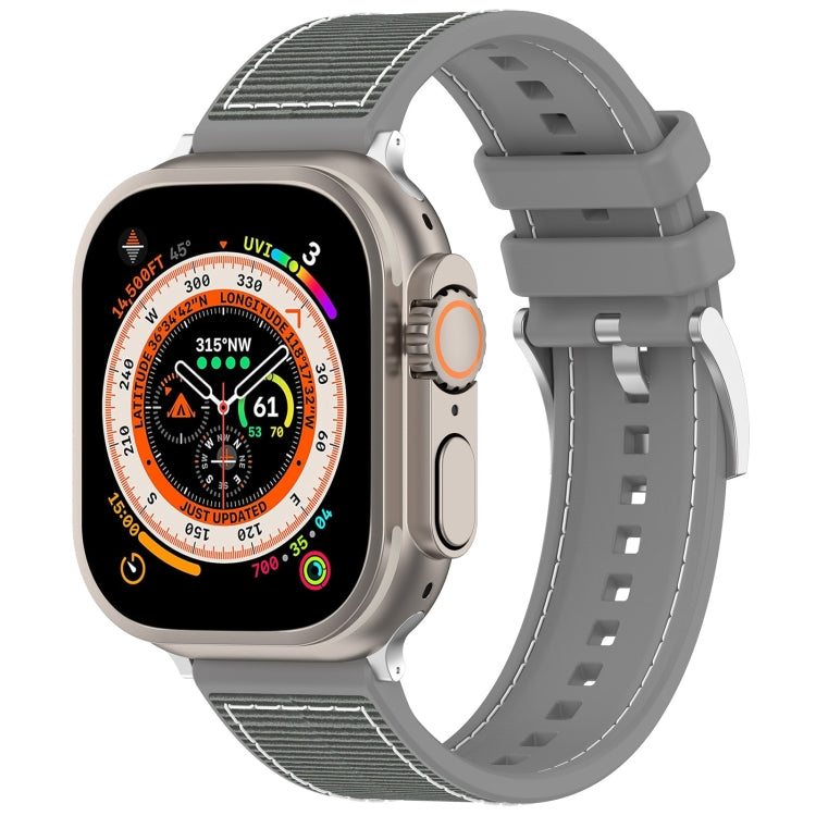 Official Buckle Hybrid Nylon Braid Silicone Watch Band, For Apple Watch SE 40mm, For Apple Watch SE 44mm, For Apple Watch Series 6 40mm, For Apple Watch Series 6 44mm, For Apple Watch Series 5 44mm, For Apple Watch Series 5 40mm                        ...