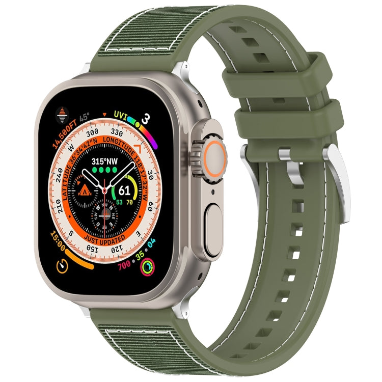 Official Buckle Hybrid Nylon Braid Silicone Watch Band, For Apple Watch SE 40mm, For Apple Watch SE 44mm, For Apple Watch Series 6 40mm, For Apple Watch Series 6 44mm, For Apple Watch Series 5 44mm, For Apple Watch Series 5 40mm                        ...