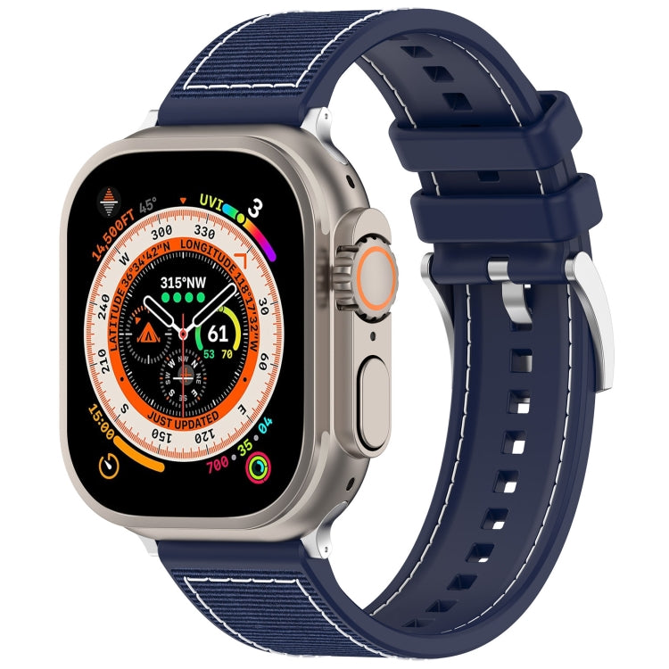 Official Buckle Hybrid Nylon Braid Silicone Watch Band, For Apple Watch SE 40mm, For Apple Watch SE 44mm, For Apple Watch Series 6 40mm, For Apple Watch Series 6 44mm, For Apple Watch Series 5 44mm, For Apple Watch Series 5 40mm                        ...