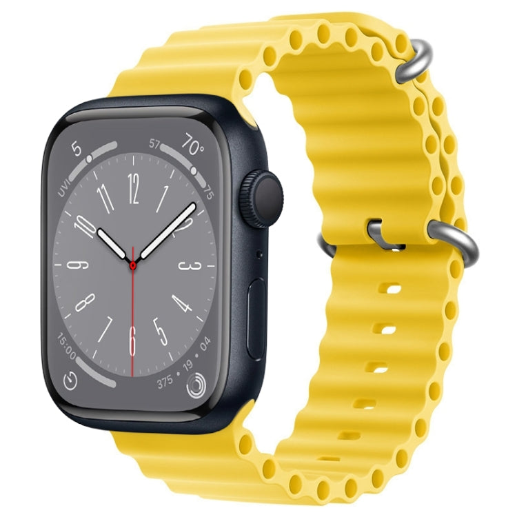 ZGA Ocean Silicone Watch Band, For Apple Watch Series 10 46mm, For Apple Watch Series 10 42mm, For Apple Watch SE 2023 44mm, For Apple Watch Ultra 2 49mm, For Apple Watch Series 9 45mm, For Apple Watch Ultra 49mm, For Apple Watch Series 8 45mm         ...