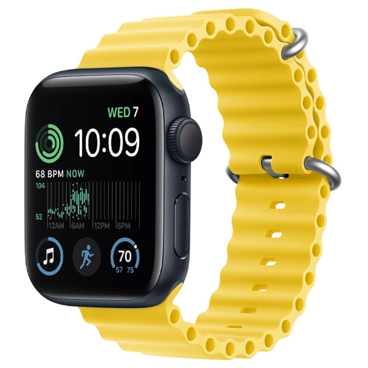 ZGA Ocean Silicone Watch Band, For Apple Watch Series 10 46mm, For Apple Watch Series 10 42mm, For Apple Watch SE 2023 44mm, For Apple Watch Ultra 2 49mm, For Apple Watch Series 9 45mm, For Apple Watch Ultra 49mm, For Apple Watch Series 8 45mm         ...